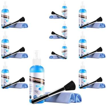 Imagem de Kit de Limpeza de Tela 4 Peças – Spray Removedor de Poeira e Impressões Digitais Para limpeza de Celular Notebook TV Tablet Óculos 100 ml