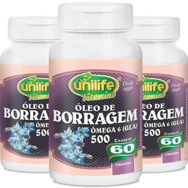 Imagem de Kit Com 3 óleo De Borragem 700mg 60 Cápsulas Unilife