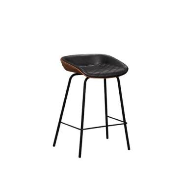 Imagem de Banqueta Média Leather 65 cm Estrutura em Aço Assento em material sint