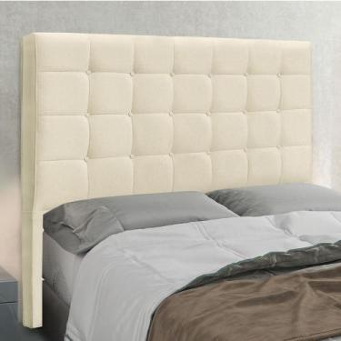 Imagem de Cabeceira Cama Box Casal 140 cm Verona Linho Pérola S04 - D'Rossi - DR