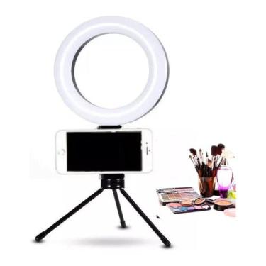 Imagem de Ring Light Iluminador Anel Luz 16cm Com Tripé e Suporte Celular - PONT