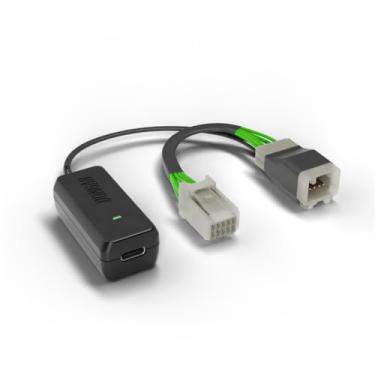 Imagem de Dongar Adaptador de alimentação Dashcam (10 pinos tipo E) para veículos Mazda selecionados. Compatível com CX5, CX9 2017+ e mais. Conecta ao espelho retrovisor, fonte de alimentação USB integrada