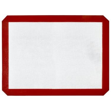 Imagem de Tapete de silicone antiaderente, 40 x 29 cm, folha reutilizável resistente ao calor para enrolar massa, forro de forno para fazer biscoitos e pão, fácil de limpar
