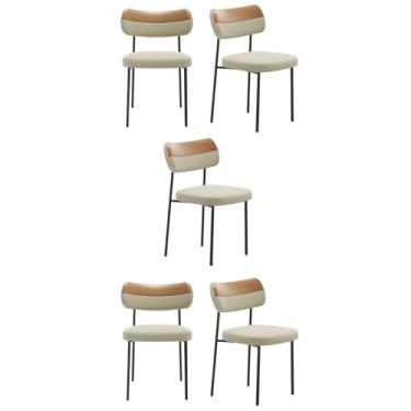 Imagem de Kit 5 Cadeiras Camila Para Sala Jantar Gourmet em Aço-Couríssimo Whisky Linho Gengibre EdeCasaMoveis