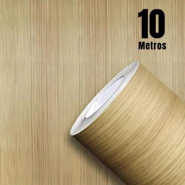 Imagem de Papel de Parede Premium Autoadesivo Rolo 5m Madeira Carvalho Texturiza