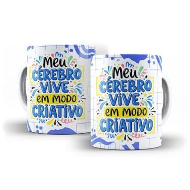 Imagem de Caneca Branca com Frase Motivacional, Arco-Íris Colorido, Design Divertido, Cerâmica (22821)