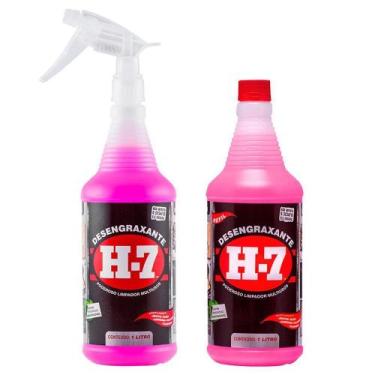 Imagem de Desengraxante Removedor Multiuso H7 1 Litro Spray Com Refil - H-7