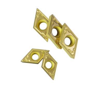 Imagem de Ferramenta de torneamento DCMT Revestido de Carboneto DCMT070202 HQ Ferramenta de Torneamento de Máquina de Torno CNC Adequada para Aço e Ferro Fundido Ferramenta de Torneamento (DCMT070204-HQ KA525)