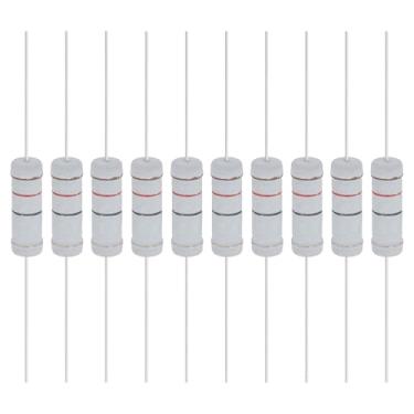 Imagem de YOKIVE 10 unidades de resistores de filme de óxido metálico de 12 ohm e 5 watts, 5% de chumbo axial de resistor de tolerância | À prova de chamas para circuitos eletrônicos DIY, projetos de áudio e