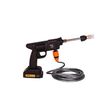 Imagem de Lavadora de Alta Pressão Recarregável, 21V, Preta, 135W, Bateria de Lítio, Função de Espuma, com Maleta, Mangueira e Acessórios