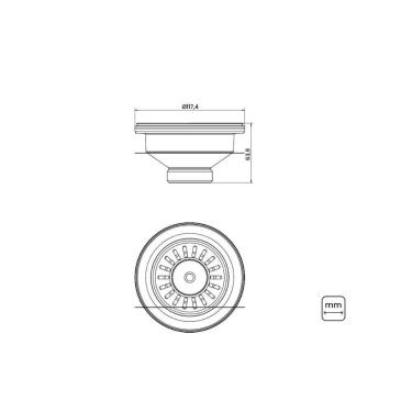 Imagem de Válvula Tramontina Econômica Para Pias E Cubas 4 1-2 Inox