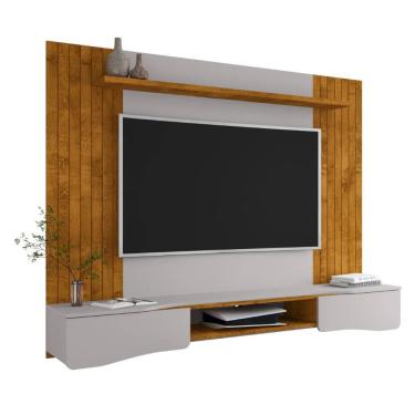 Imagem de Painel Tv 65 Pol Búzios 2 Portas Naturalle Off White Bechara