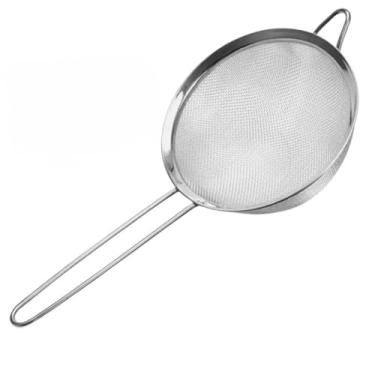 Imagem de Peneira de aço inoxidável de 18 cm 14 cm 12 cm 10 cm para cozinha, sala de jantar e família.