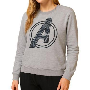 Imagem de Blusa de Moletom Flanelada Fechada Cativa Marvel Vingadores -Feminino