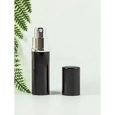 Imagem de Perfume Atomizer elegante frasco de spray portátil recarregável de 5 ml de alumínio para viagens, escritório e retoques em movimento, preto