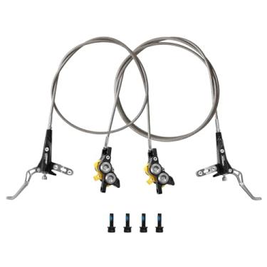 Imagem de ZTZ Kit de freio hidráulico de 4 pistões para bicicletas elétricas – Compatível com Surron Light Bee/Ultra Bee, Talaria XXX/Sting MX3 MX4, Segway X160 X260, 79Bike Falcon M, E Ride Pro-SS (preto)