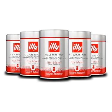 Imagem de Café Illy Clássico Torrado e Moído Kit 5 Latas 250g