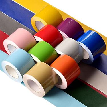 Imagem de GQQGSHOP Faixa autoadesiva de borda de parede de 5 m, decoração de borda de papel de parede de PVC, painéis de parede - borda de teto moldura de porta decoração interior linha da cintura (verde fruta