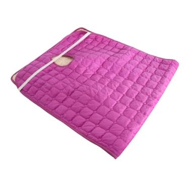 Imagem de Cryfokt Colchão Engrossado Roxo Cama do Salão de Beleza Com Furo para a Tabela Massagem, 80x190cm, Material Macio do Algodão para o Uso Dos Termas