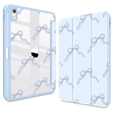 Imagem de CISSOOK Capa compatível com iPad de 11 polegadas 2025 (A16)/iPad 10º de 2022 de 10,9 polegadas com compartimento para Apple Pencil, despertar/hibernar automaticamente, capa à prova de choque com laço