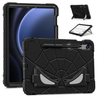 Imagem de Capa infantil para Samsung Galaxy Tab S7/S8/S9/FE 27.9 cm (2023), capa para tablet de desenho animado à prova de choque com alça de ombro para tablet Samsung SM-X710