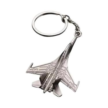 Imagem de Chaveiro De Metal J-20 Modelo Simulado Polido Para Entusiastas Da Avia