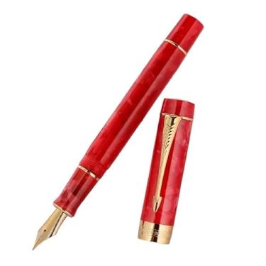 Imagem de XMKT Caneta-tinteiro clássica dourada com clipe de flecha para escrever canetas executivas de luxo M/F/EF Nib artigos de papelaria de escritório (04, M (0,7-1,0 mm))