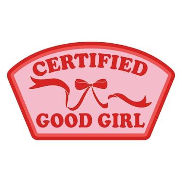 Imagem de Patch de moral tático certificado Good Girl 7,6 cm engraçado fofo laço coquete feminino Era, humor bordado gancho e laço remendos mochila, colete, chapéu, arnês de cachorro, presentes de uniformes