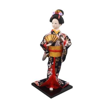 Imagem de FLCPJGV Estatueta de Gueixa Japonesa, Boneca Gueixa Oriental, Escultura Kabuki, Figura Artesanal em Pé Feita de Tecido, Espuma E Resina para Presente, Escritó, Style C, Tamanho real