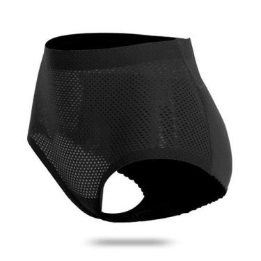 Imagem de Calcinha com Enchimento Acolchoada Levanta Aumenta Bumbum - MHR, Preto