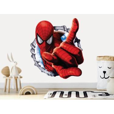 Imagem de adesivo de parede homem aranha quarto de meninos - Adesivos Kigrude