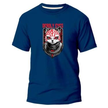Imagem de  Camiseta Algodão Premium Estampa Digital Olhos Mortais - Pavesi, Azul