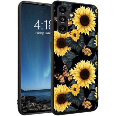 Imagem de DSRGRGFDJ Capa projetada para Samsung Galaxy S26 Plus de 6,7 polegadas, capa de silicone ultrafina, antiarranhões e à prova de choque - Girassol borboleta