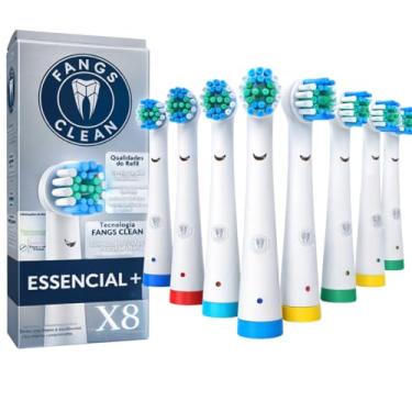 Imagem de Kit 8 Cabeças de Reposição para Escova Elétrica Compatível com Oral-B Uso Diário Escova...