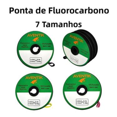 Imagem de Linha De Pesca Fluorocarbono Tippet Leader 50m 100% Aventik 0X-6X 3.3-