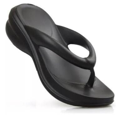 Imagem de Chinelo Ortopédico Dedo Nuvem Tratorado Calcanhar P/Esporão (Preto, BR, Adulto, Faixa Numérico, 33, 34)