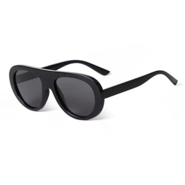 Imagem de Óculos de Sol Oversized Femininos com Lentes Azuis e Armação Grande Tartaruga, Óculos de Sol Masculinos com Proteção UV(1)