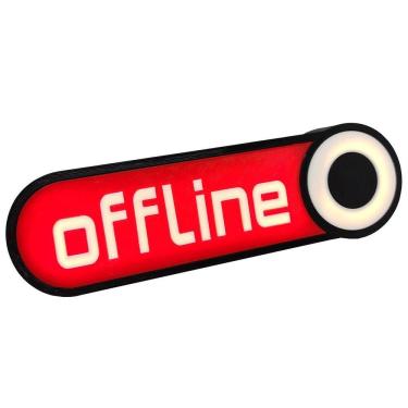 Imagem de Luminária Offline Led Abajur Off-Line Mesa 3D 25,5Cm Fonte