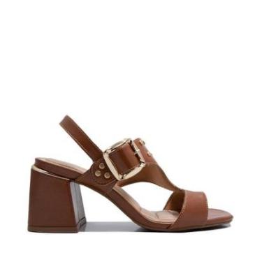 Imagem de Sandalia Bebece Marrom Salto Bloco-Feminino