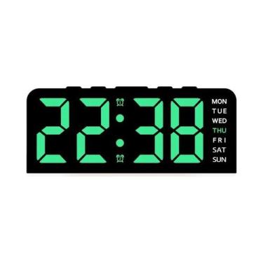 Imagem de Despertador Digital LED Com Alimentação USB E Luz Ambiente, 4 Níveis D