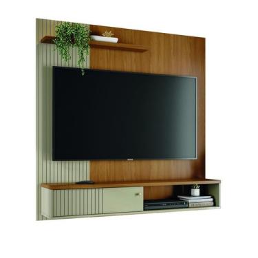 Imagem de Painel Home Suspenso Lateral Frisado TV Até 65 Polegadas 1 Porta de Co