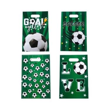 Imagem de Sacolas De Festa De Futebol, Sacolas Plásticas De Presente Com Tema De