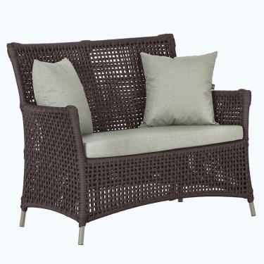 Imagem de 1 Sofá área Externa Igapó Alumínio Fendi Corda Náutica E3 Marrom