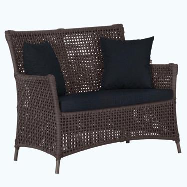 Imagem de 1 Sofá área Externa Igapó Alumínio Marrom Corda Náutica E12 Marrom