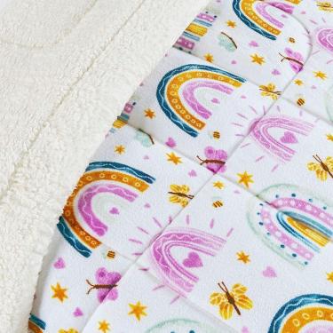 Imagem de Coberdrom Solteiro Tutti Kids Manta 100g Dupla Face Flannel E Sherpa 01 Peça 100% Poliéster - Rainbow