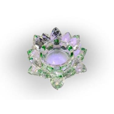 Imagem de Castiçal de Vidro - Flor de Lotus - Apex, Verde
