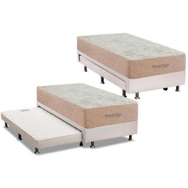 Imagem de Cama Box c/ Aux Solteiro + Colchão Molas Inovaflex Supreme
