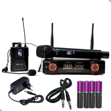 Imagem de Microfone sem Fio Kadosh K402c Mao + Headset
