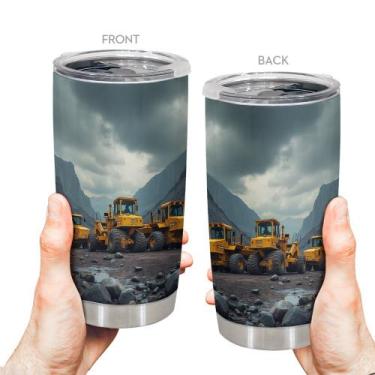 Imagem de Caneca de café de aço inoxidável Travel Tumbler Oasisdream 600ml