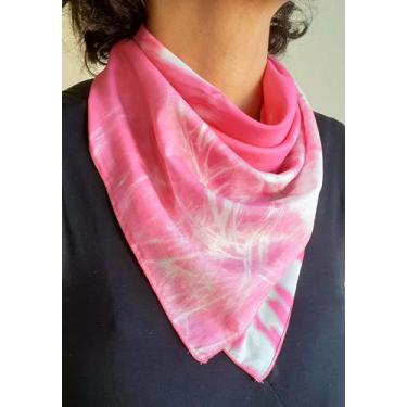 Imagem de 2 Lenços Femininos de Satin - Tie Day e Listrado Branco com Preto - Mo